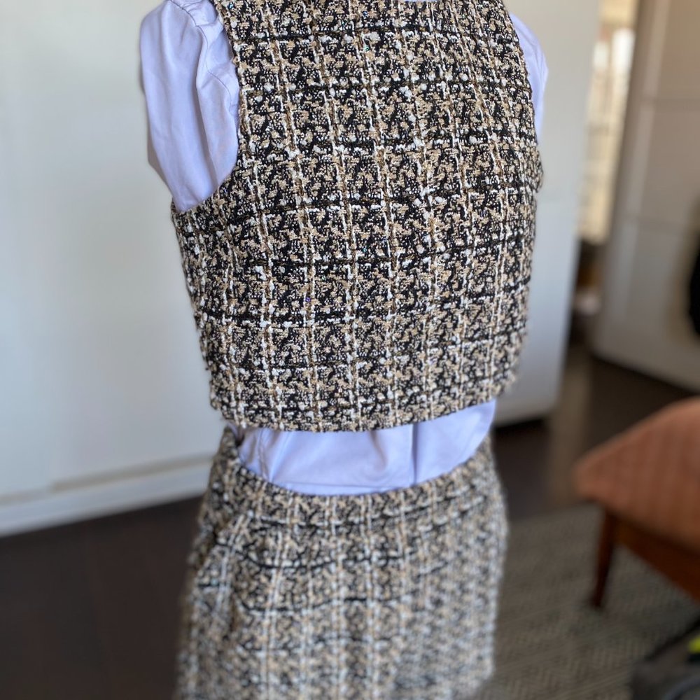 Tweed 2-Piece Crop Top & Short Set